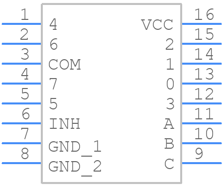 74VHC4051AFT(BE) - Toshiba - PCB symbol