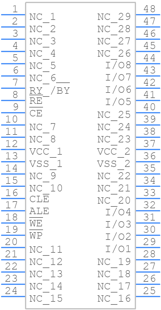 TC58BVG1S3HTAI0 - Toshiba - PCB symbol