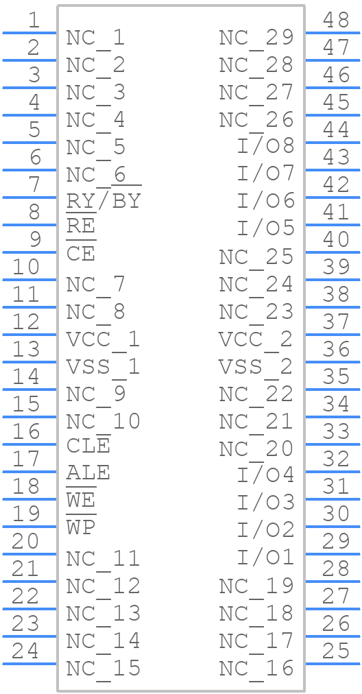 TC58NVG2S3ETAI0 - Toshiba - PCB symbol