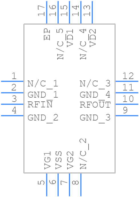 XX1000-QT-0G0T - MACOM - PCB symbol