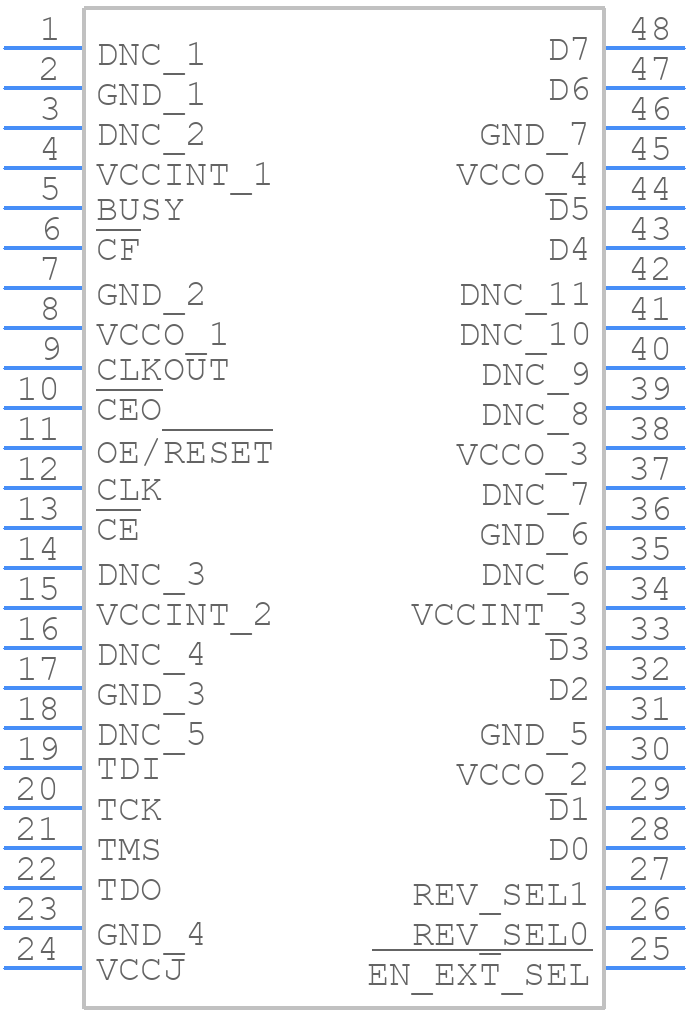 XCF08PVOG48C - AMD - PCB symbol