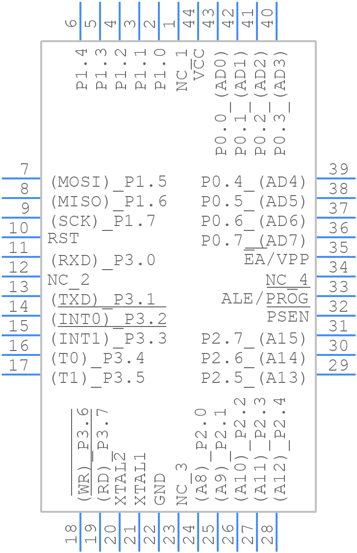 AT89S51-24JU - Microchip - PCB symbol