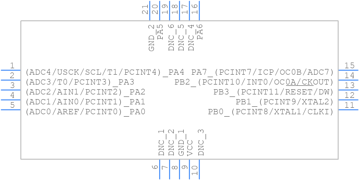 ATTINY84V-10MU - Microchip - PCB symbol