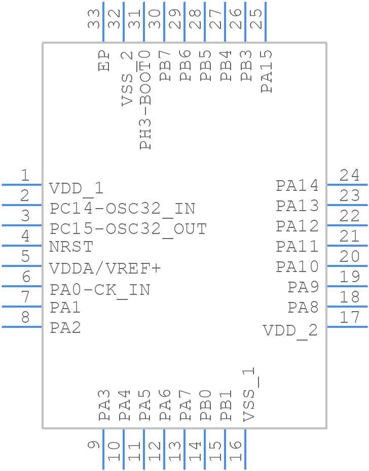 STM32L412KBU6TR - STMicroelectronics - PCB symbol