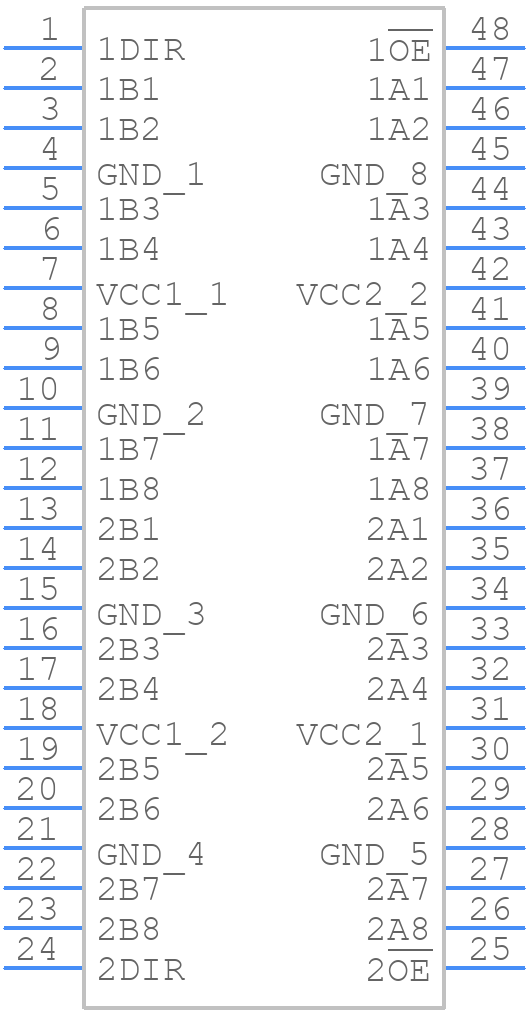 IDT74FCT164245TPVG - Renesas Electronics - PCB symbol