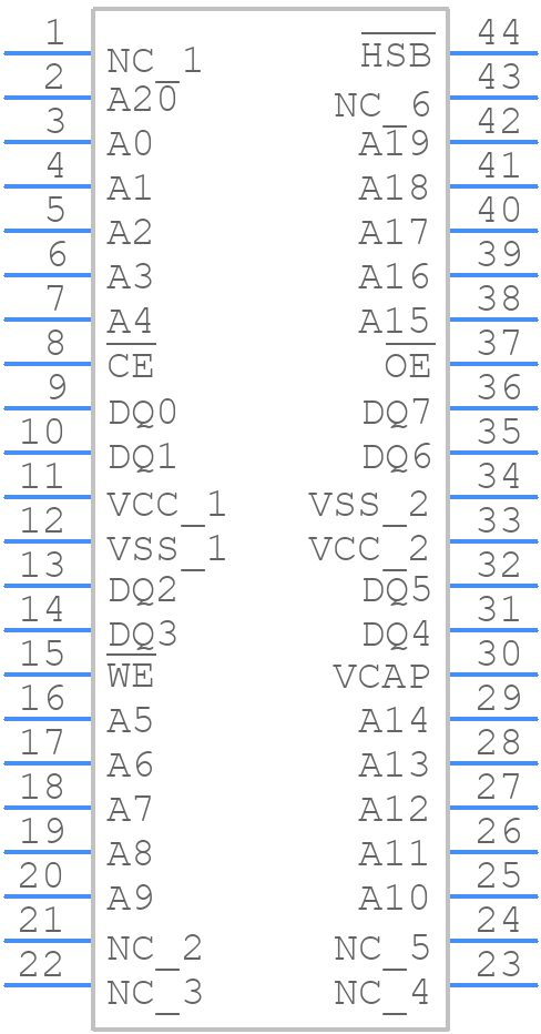 CY14E116L-ZS25XIT - Infineon - PCB symbol