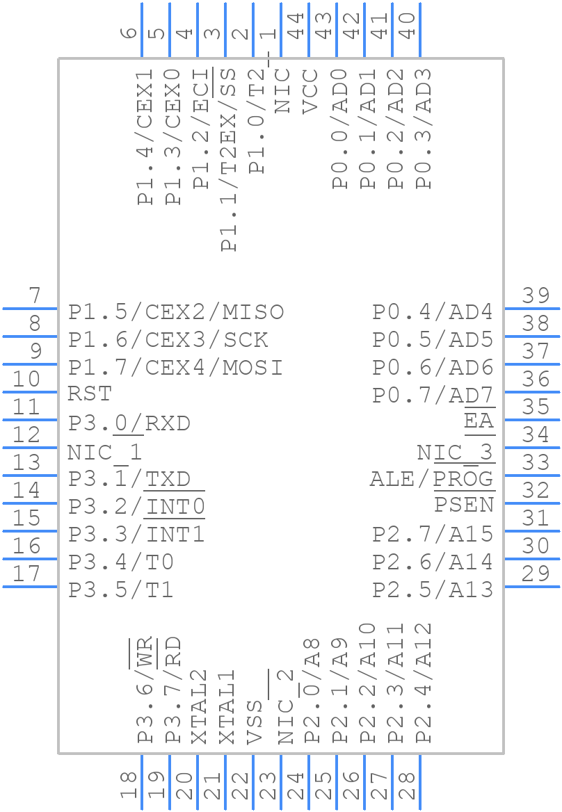 AT89C51ED2-SLSUM - Microchip - PCB symbol