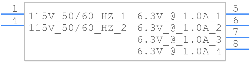 F12-1000-C2 - Triad Magnetics - PCB symbol