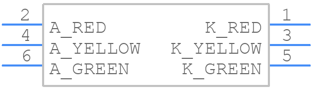 L-934SA/1I1Y1GD - Kingbright - PCB symbol