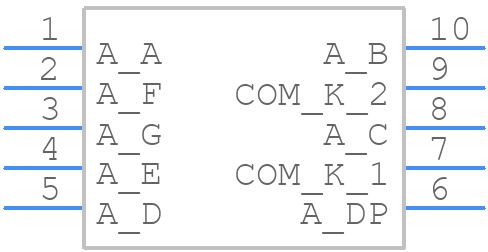 HDSP-213C - Avago Technologies - PCB symbol