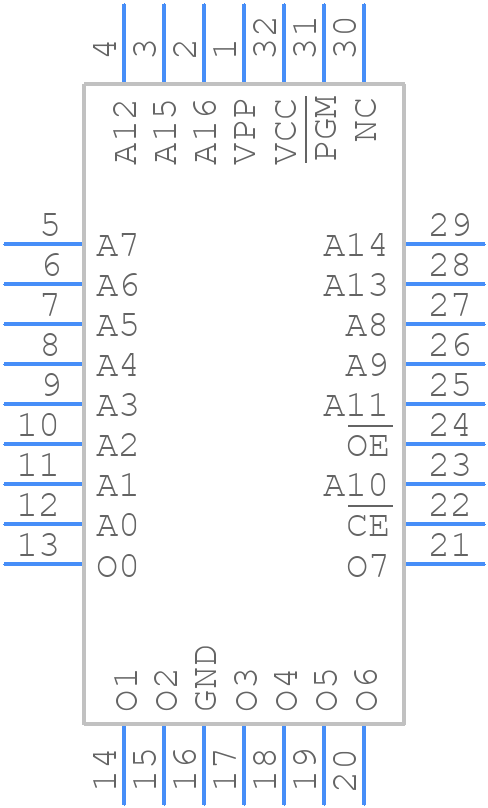 AT27C010-45JU - Microchip - PCB symbol