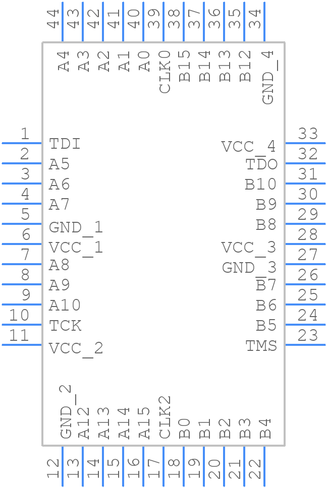 LC4032V-75TN44C - Lattice Semiconductor - PCB symbol
