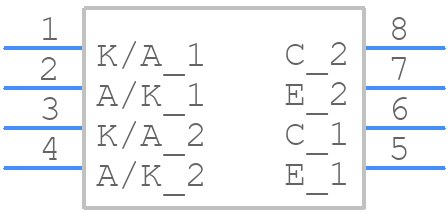 ISP824X - Isocom - PCB symbol