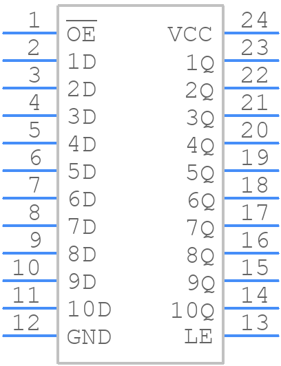 SN74ABT841ADWG4 - Texas Instruments - PCB symbol