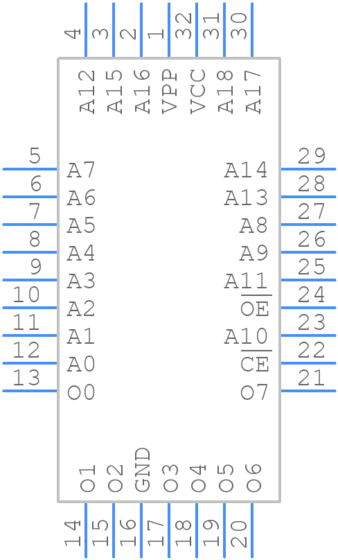 AT27C040-70JU - Microchip - PCB symbol