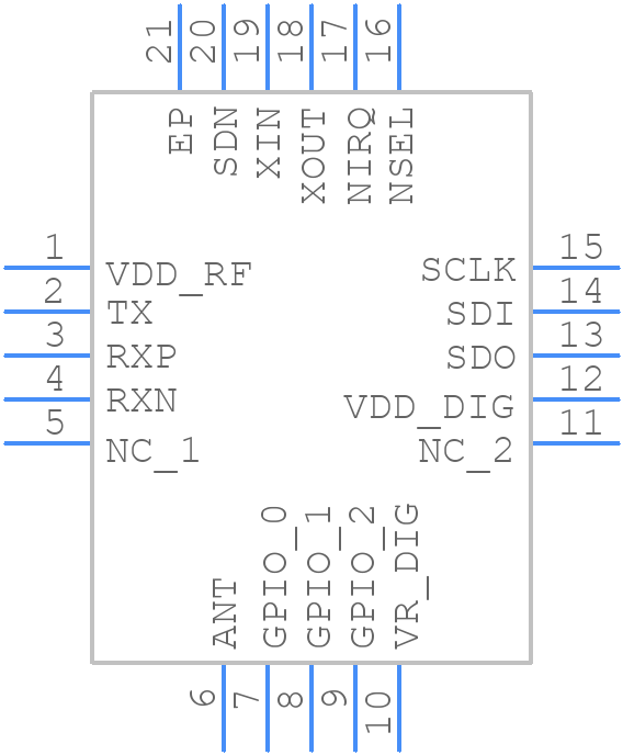 Si4432-B1-FM - Silicon Labs - PCB symbol