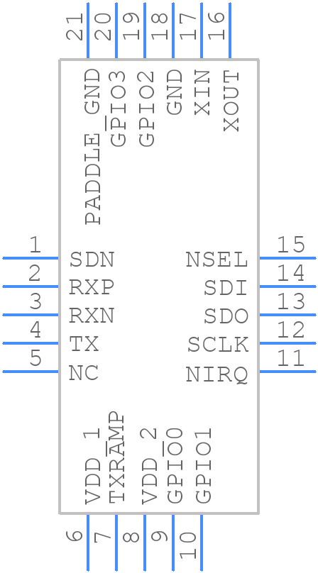 Si4467-A2A-IM - Silicon Labs - PCB symbol