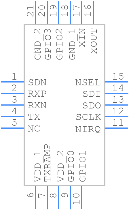 Si4468-A2A-IM - Silicon Labs - PCB symbol