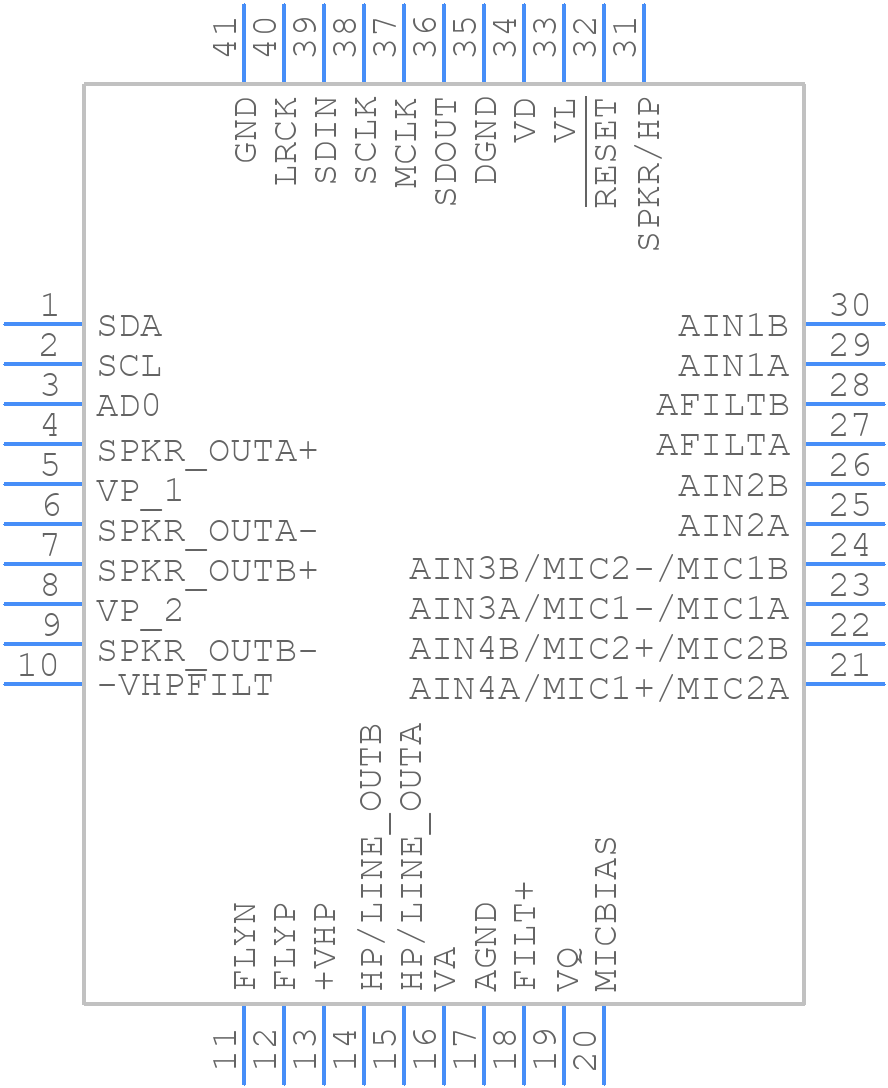 CS42L52-CNZ - Cirrus Logic - PCB symbol