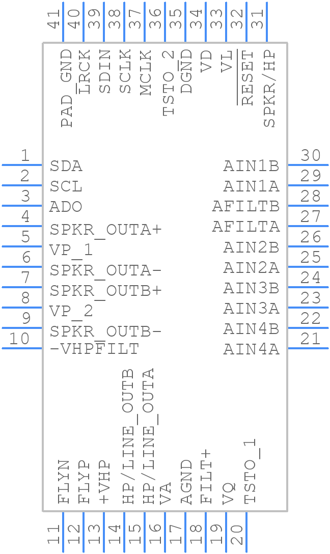 CS43L22-CNZ - Cirrus Logic - PCB symbol