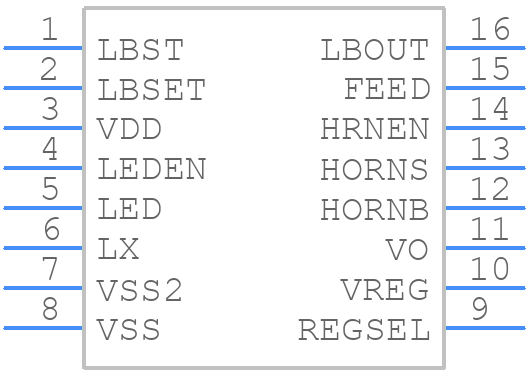 re46c107s16f - Microchip - PCB symbol
