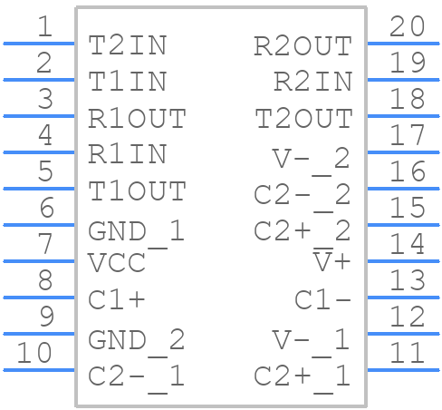 SP233ACP-L - EXAR - PCB symbol