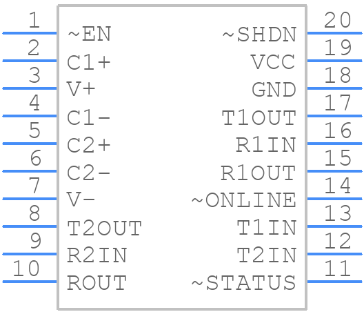 SP3223ECA-L - EXAR - PCB symbol