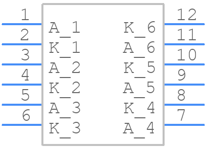 DLA/6SRD - Kingbright - PCB symbol