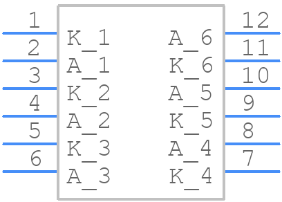 DLC/6SRD - Kingbright - PCB symbol