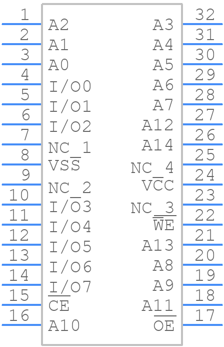 X28C256TI-15 - Renesas Electronics - PCB symbol