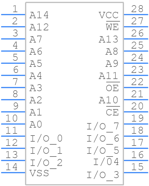 X28C256D - Renesas Electronics - PCB symbol