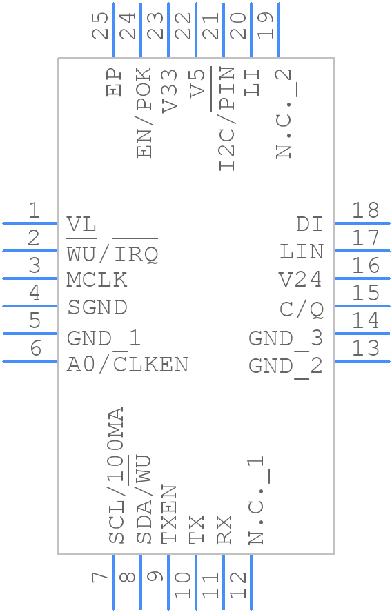 MAX22515ATG+ - Analog Devices - PCB symbol