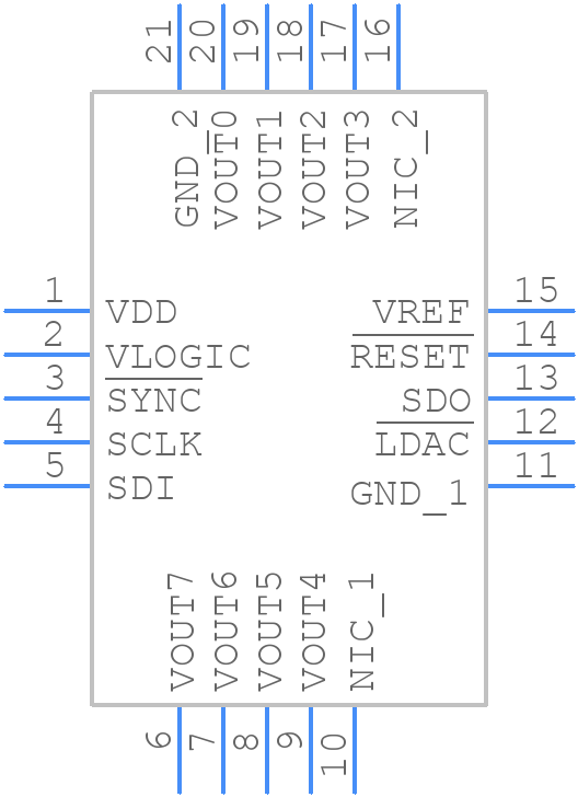 AD5676ACPZ-REEL7 - Analog Devices - PCB symbol