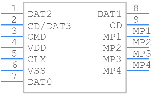 MCSP-Q-08-A-SG-T/R - Adam Tech - PCB symbol