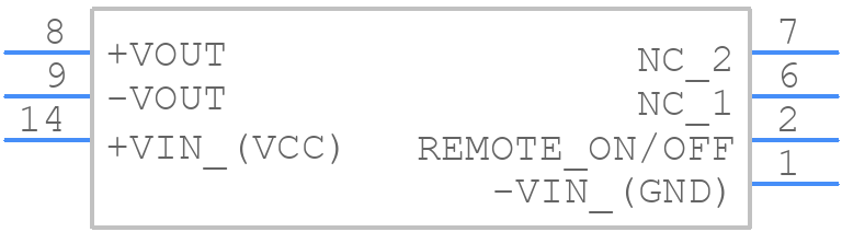 TDR 2-2411SM - Traco Power - PCB symbol