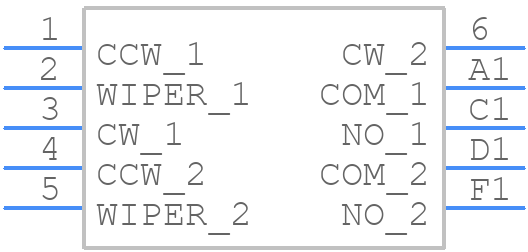 RK097122200G - ALPS Electric - PCB symbol