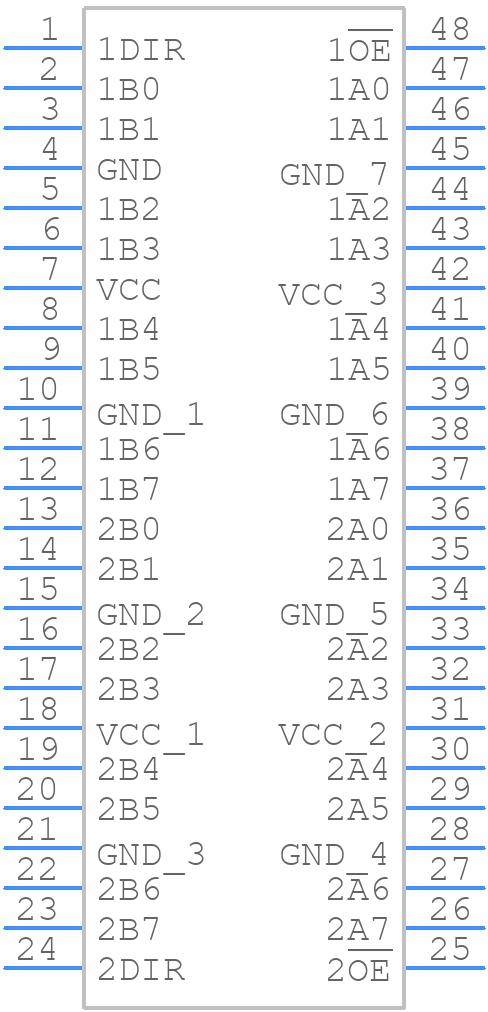 74LVCH16245ADGG - Nexperia - PCB symbol