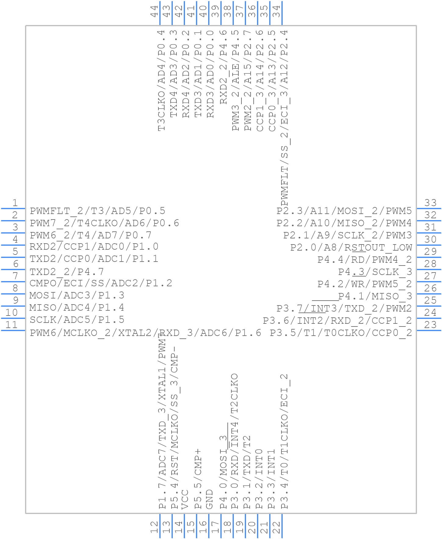STC15W4K56S4 - STC Micro - PCB symbol