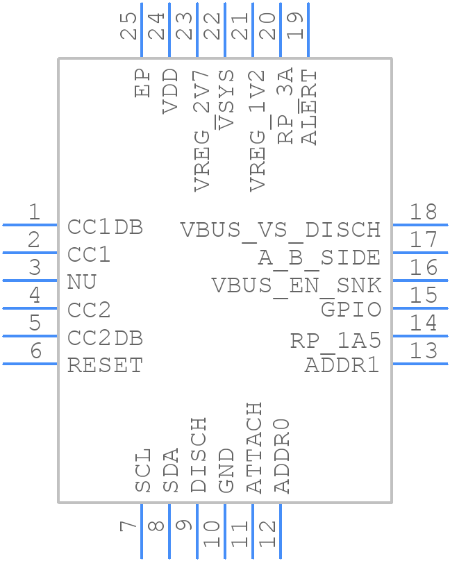STUSB4500LQTR - STMicroelectronics - PCB symbol