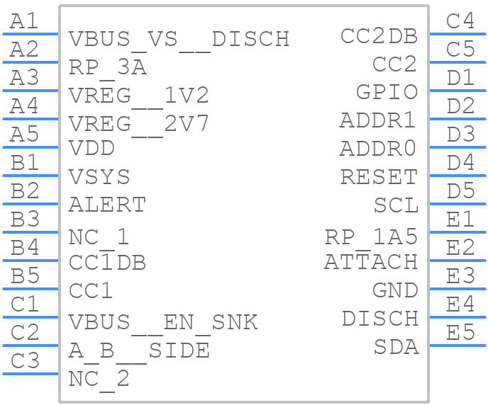 STUSB4500LBJR - STMicroelectronics - PCB symbol