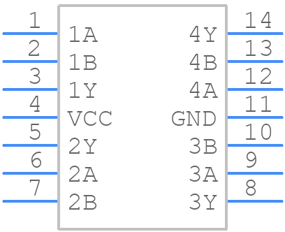 SN5402J - Texas Instruments - PCB symbol