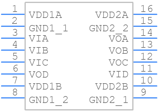 ADUM7441ARQZ-RL7 - Analog Devices - PCB symbol