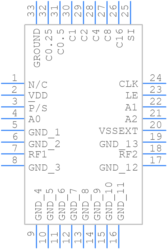 PE43704B-Z - Peregrine Semiconductor - PCB symbol