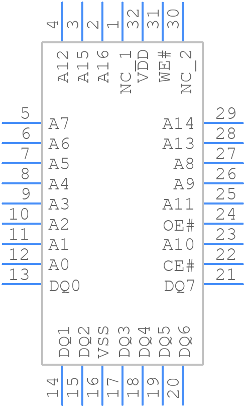 SST39VF010-70-4C-NHE - Microchip - PCB symbol