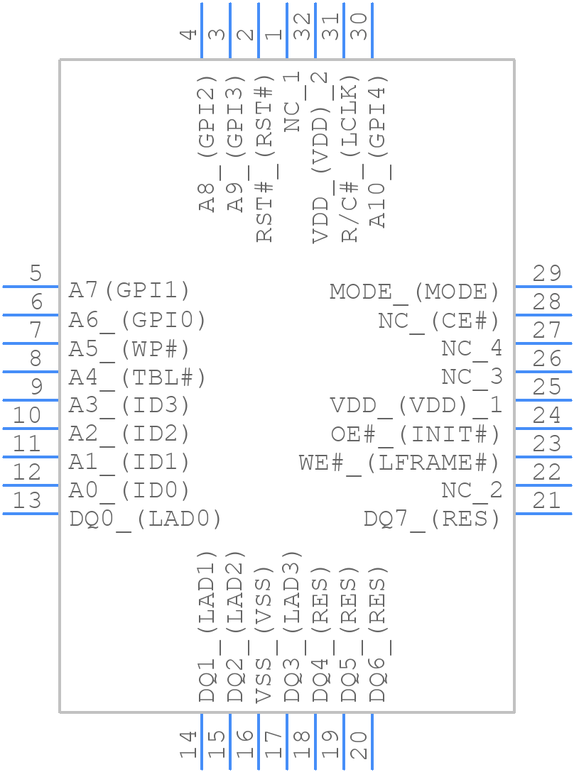 sst49lf080a-33-4c-nhe - Microchip - PCB symbol