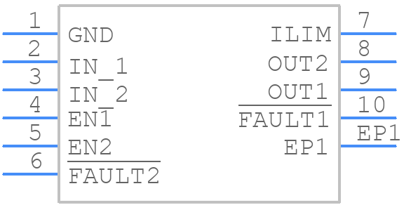 TPS2561DRCR - Texas Instruments - PCB symbol