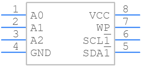 S-24C02DI-J8T1U5 - ABLIC Inc. - PCB symbol