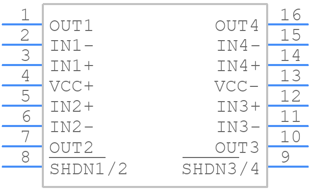 TSV625IPT - STMicroelectronics - PCB symbol