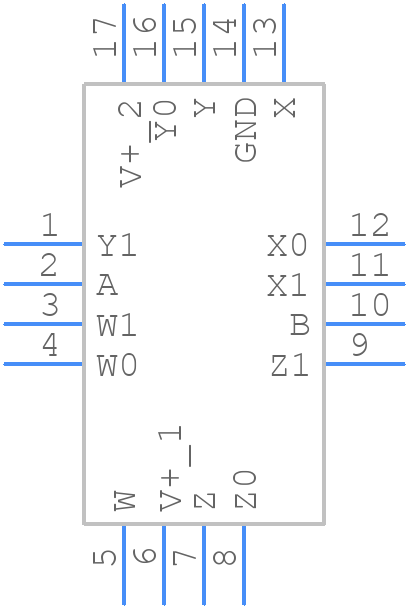 MAX4694ETE+ - Analog Devices - PCB symbol