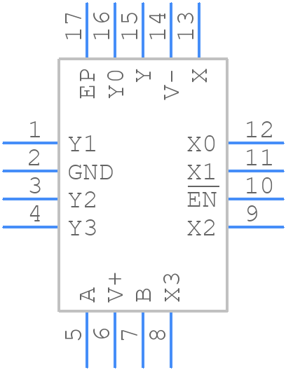 MAX4692ETE+T - Analog Devices - PCB symbol